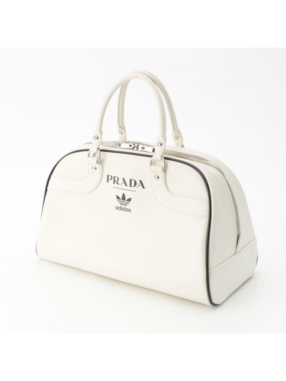 Prada Adidas City Calfskin Leather World Limited 700 Pieces Logo Boston Bag - Picture 2 of 10